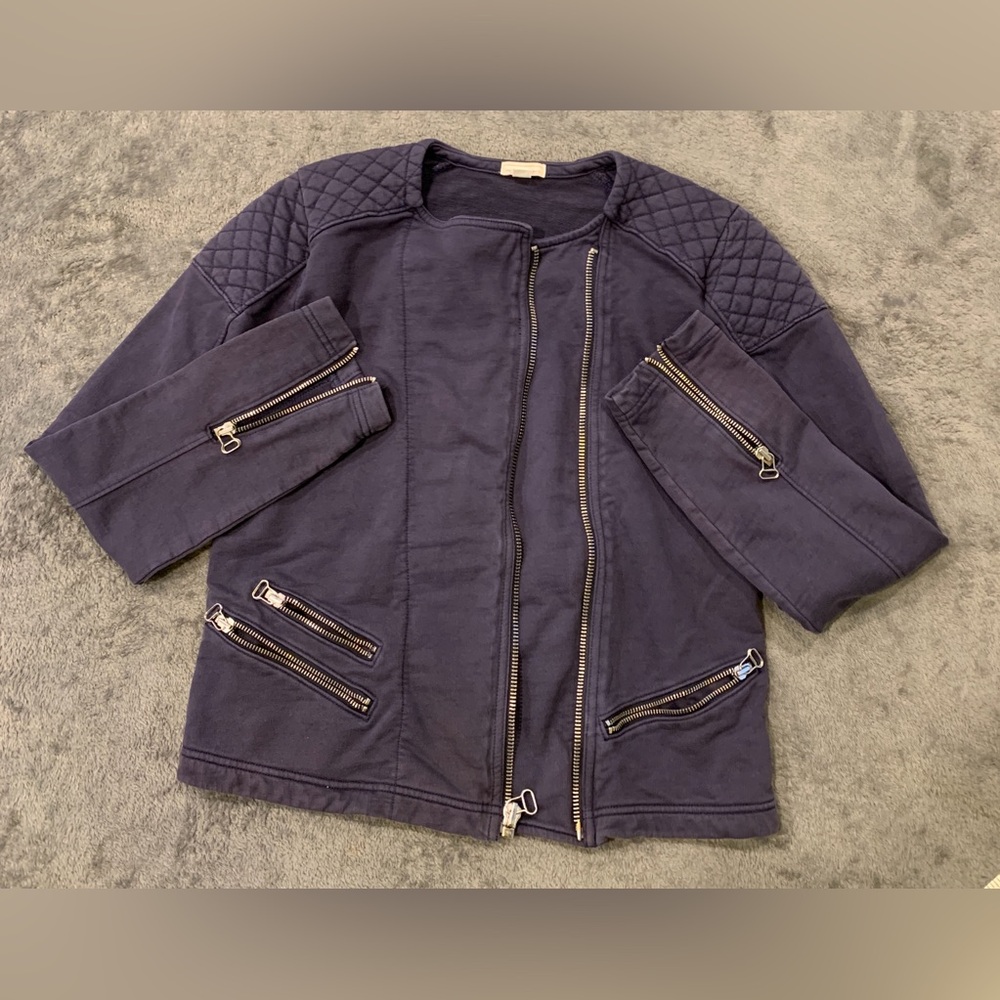 GAP Women's Dark Blue Moto Jacket